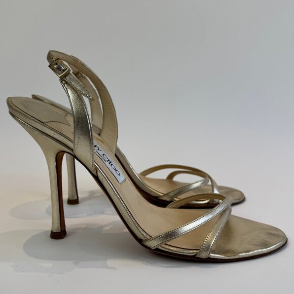 Jimmy Choo Gold Strappy Sandals, EU 40 - Picture 5 of 16